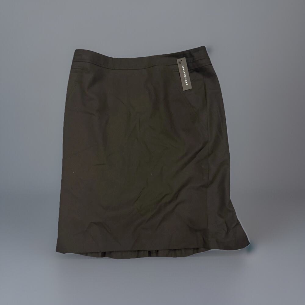 THE LIMITED WOMENS PENCIL SKIRT BLACK SIZE 6 LINED Pleating Detail In Back